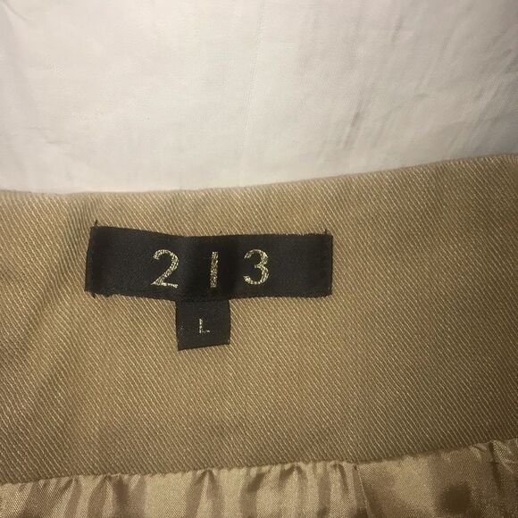 213 Zipper Skirt| Tan| Size: Large - Picture 10 of 10